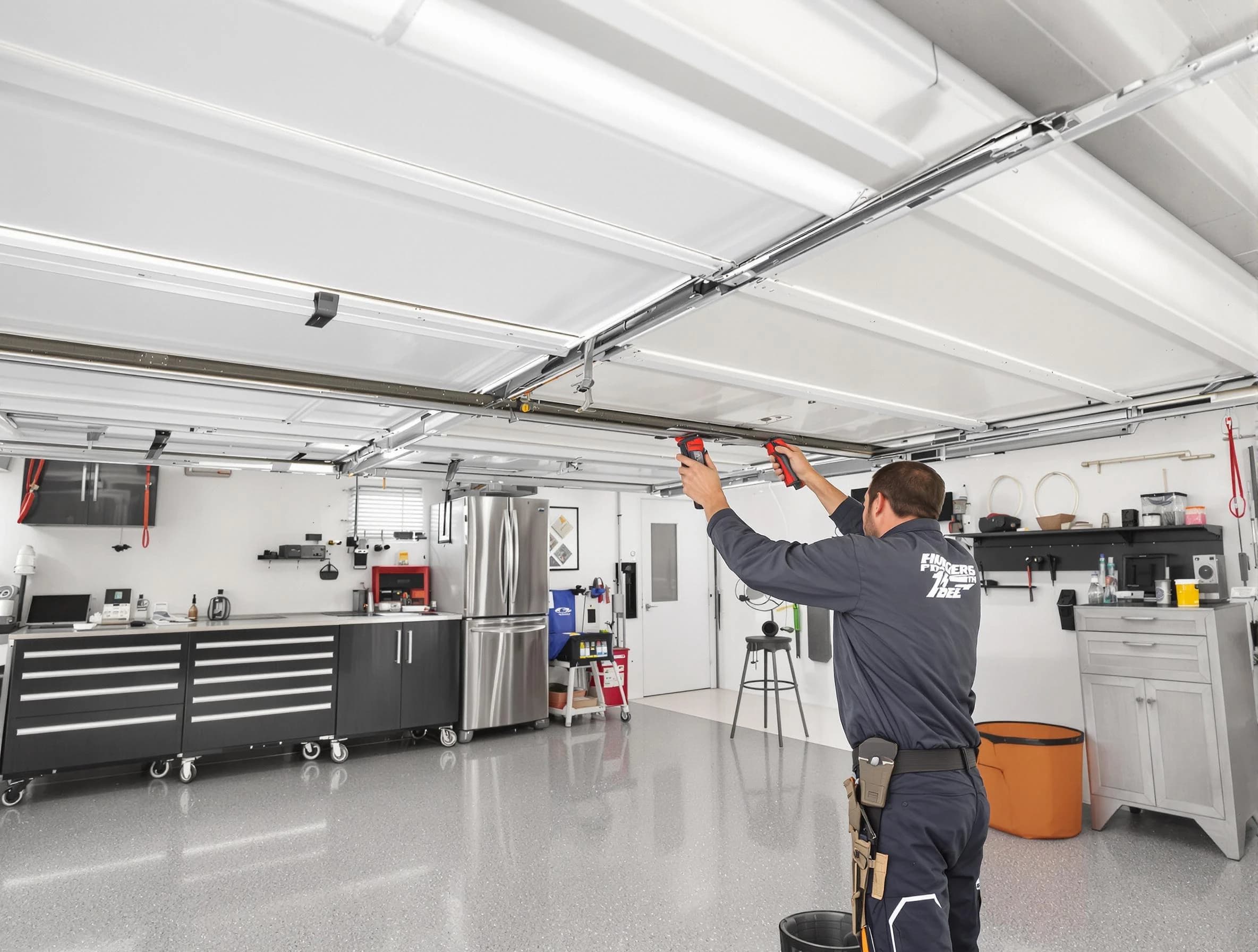 Overhead garage door repair service by Petersburg Garage Door Repair in Petersburg