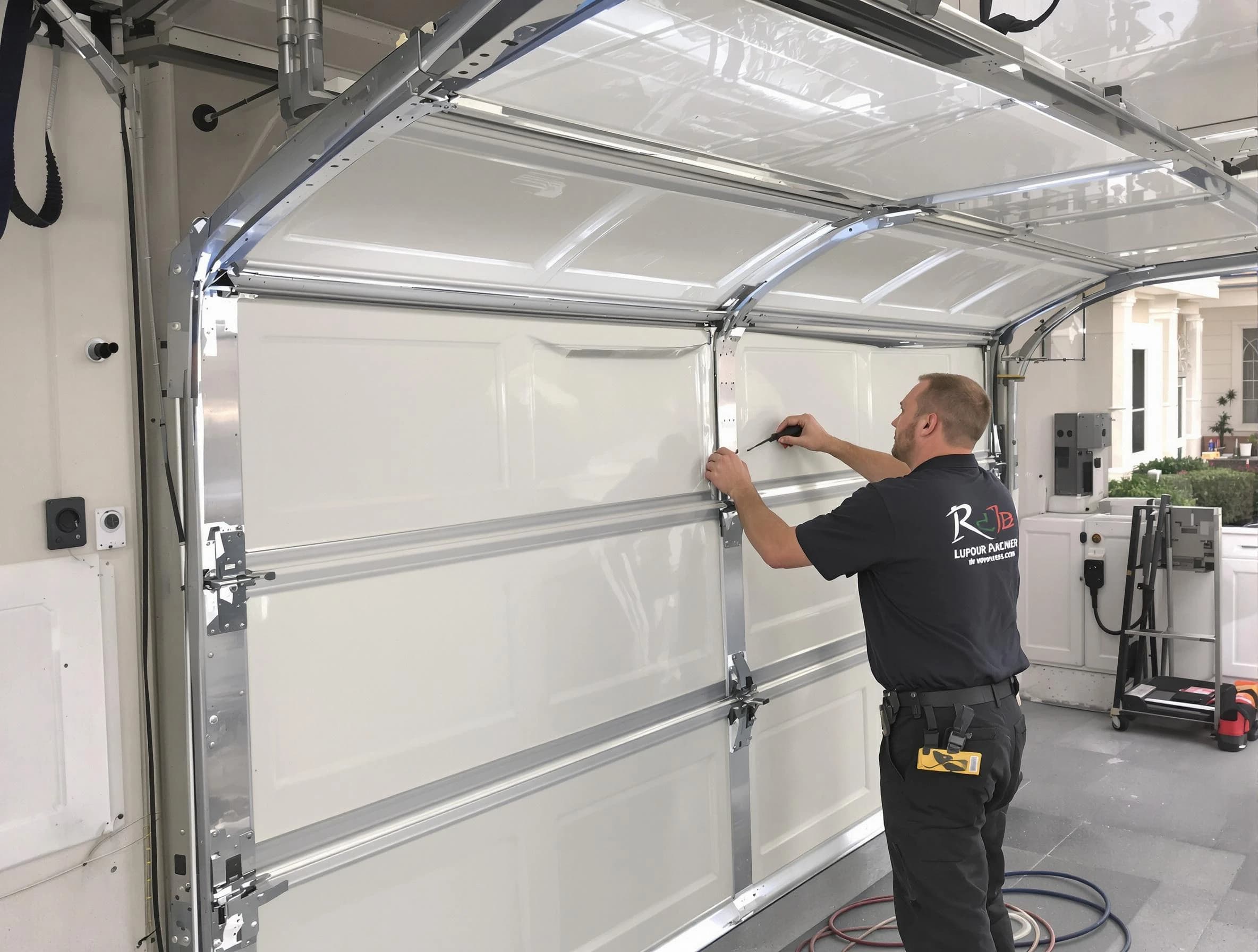 Petersburg Garage Door Repair professional performing panel repair in Petersburg