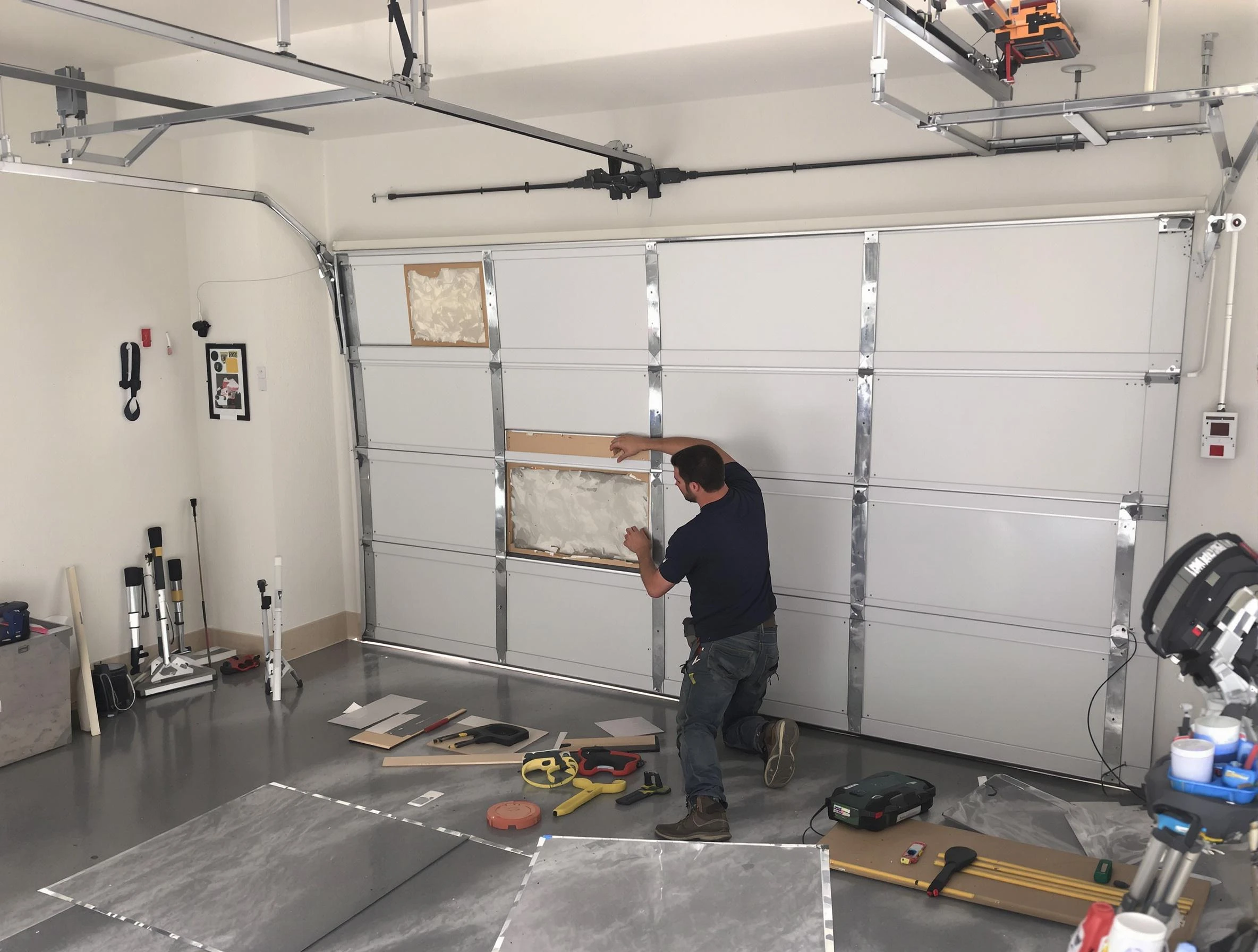 Garage Door Panel Repair in Petersburg