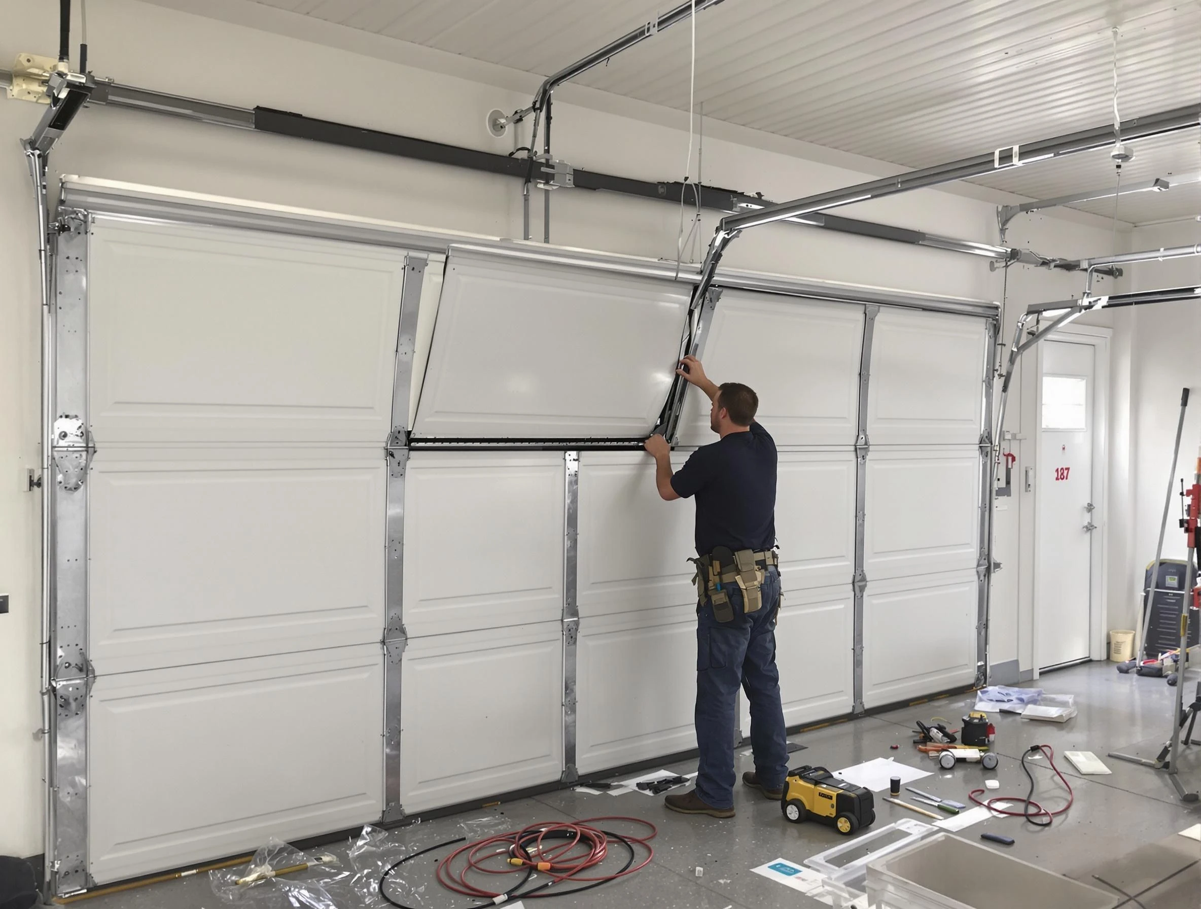 Garage Door Section Replacement in Petersburg