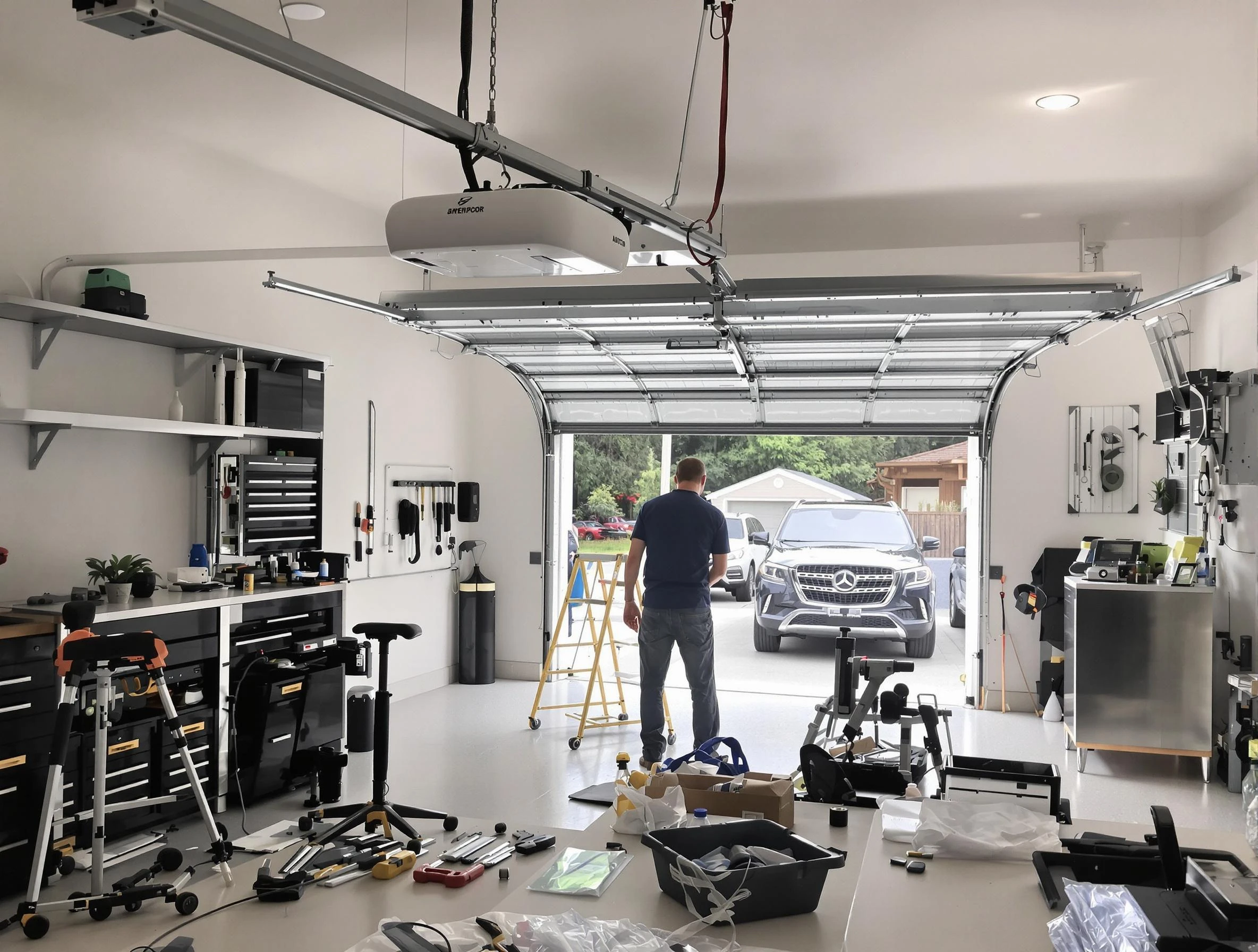 Garage door opener installation by Petersburg Garage Door Repair in Petersburg